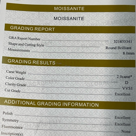 Diamond 4 ct tw round brilliant cut lab grown stud diamond earrings certified - Picture 12 of 12